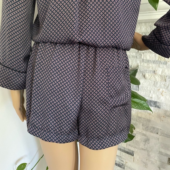 Zara Silk Pajama Romper Sz S - Picture 7 of 11